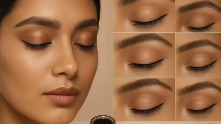 Indian woman demonstrating beginner-friendly eyeliner shapes on almond, round and monolid-like eyes